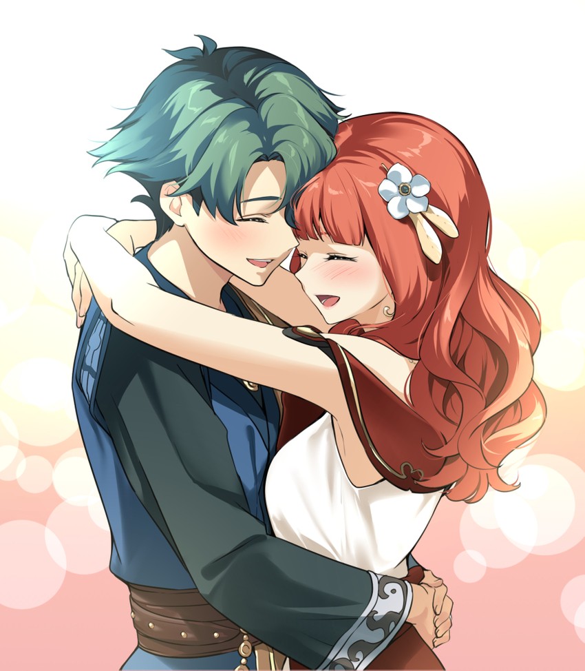 celica and alm (fire emblem and 1 more) drawn by taromarun