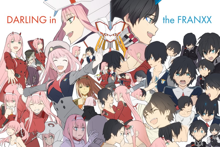 zero two, hiro, strelizia, strelizia apus, and strelizia true apus (darling in the franxx) drawn by toma_(norishio)