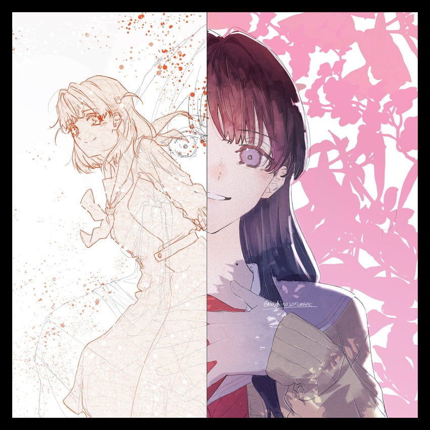 hinoshita kaho and murano sayaka (love live! and 1 more) drawn by aashinosoramame