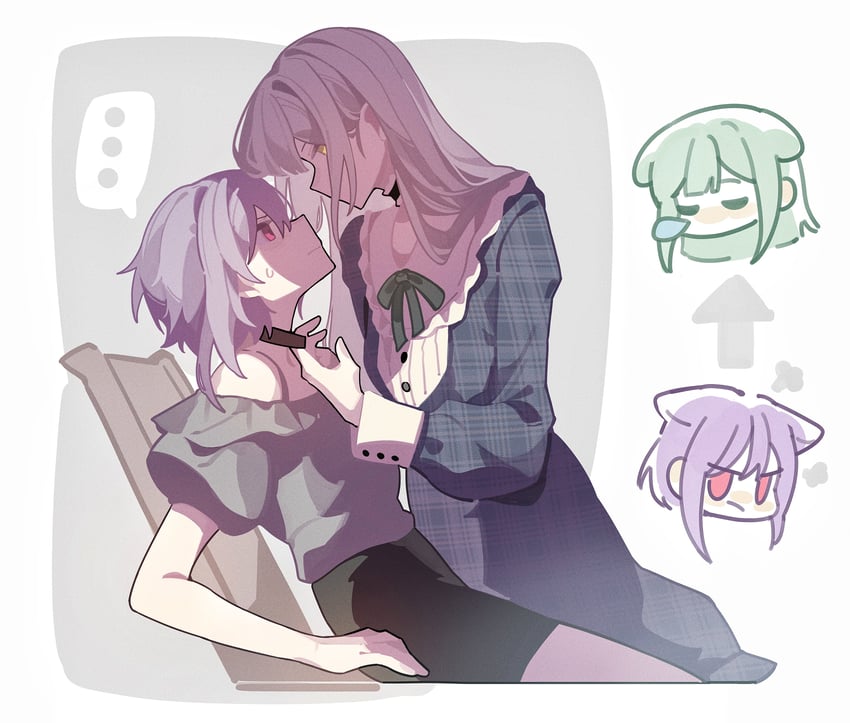 wakaba mutsumi and yuutenji nyamu (bang dream! and 1 more) drawn by haobuguniao