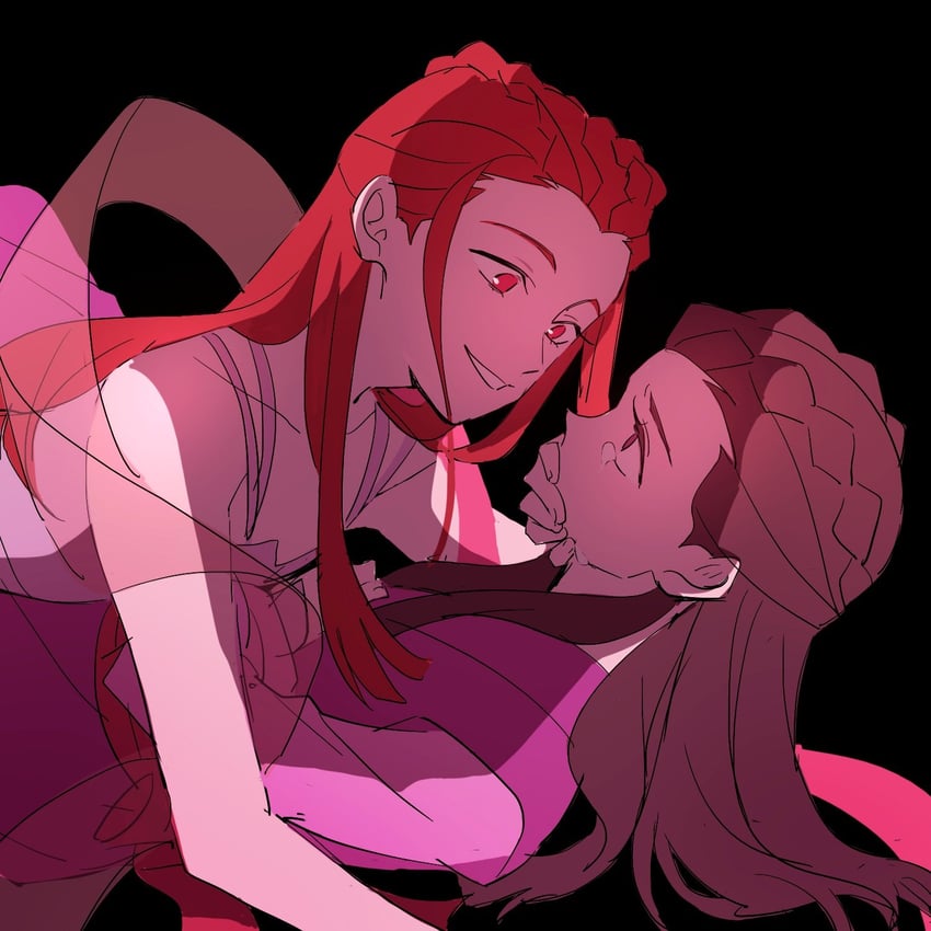 dahlia hawthorne and iris (ace attorney and 1 more) drawn by kanmi_(kanmiland)