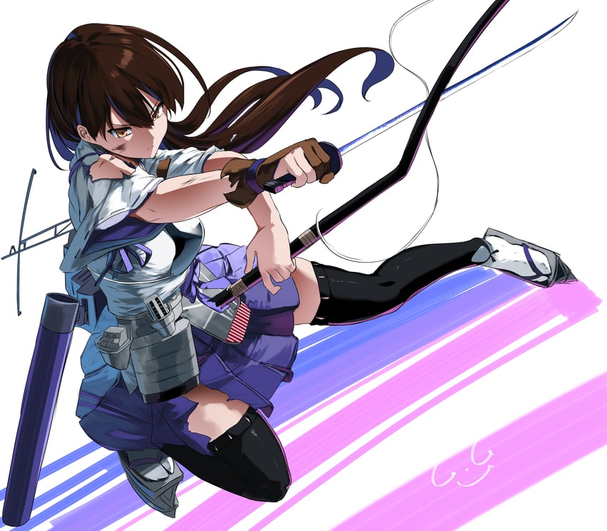 kaga and kaga kai ni (kantai collection) drawn by gegesan