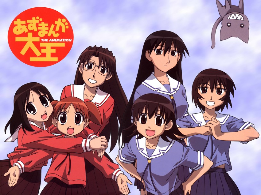 kasuga ayumu, mihama chiyo, sakaki, takino tomo, kagura, and 2 more (azumanga daioh)