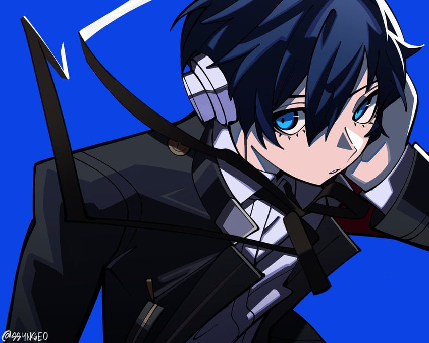 yuuki makoto (persona and 2 more) drawn by ss4ngeo