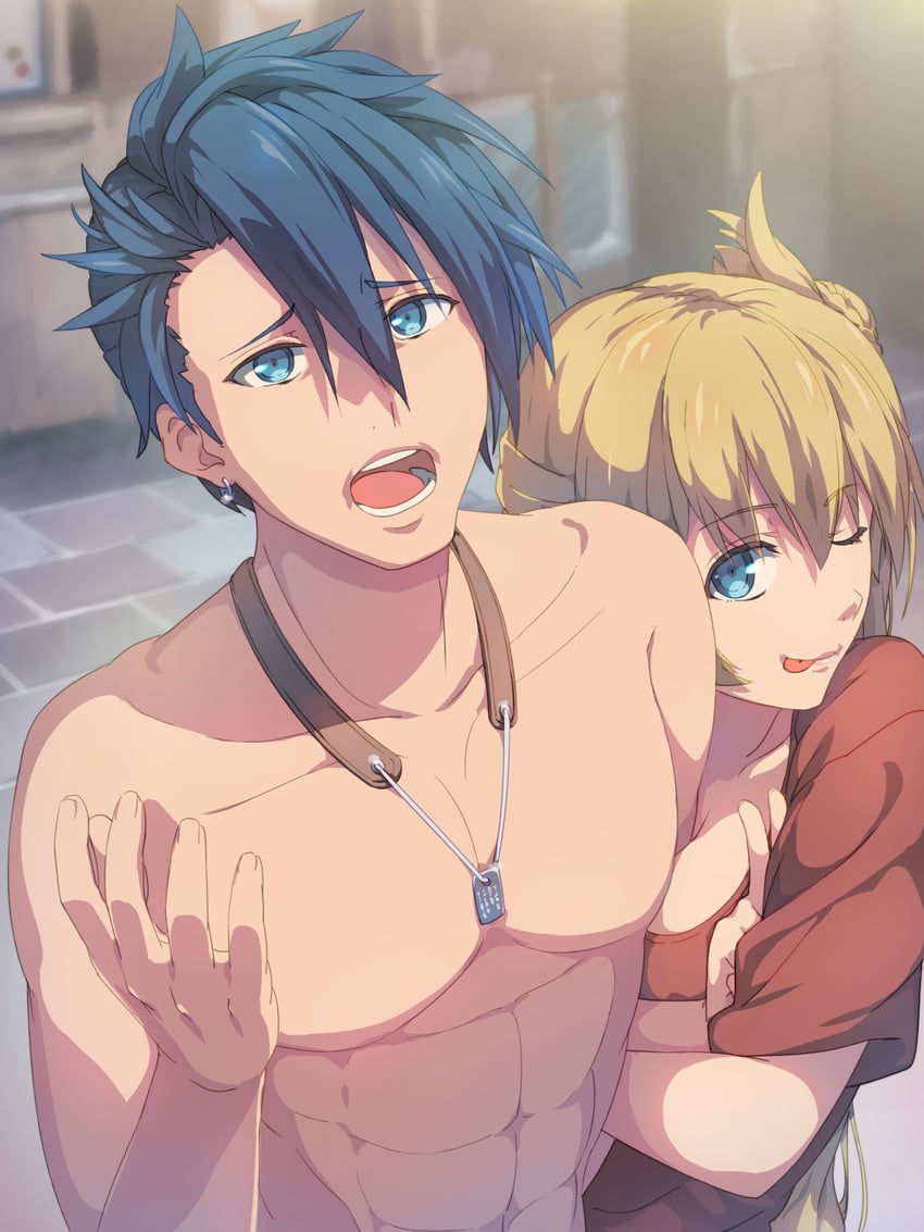 agnes claudel and van arkride (eiyuu densetsu and 2 more) drawn by chiharu_(9654784)