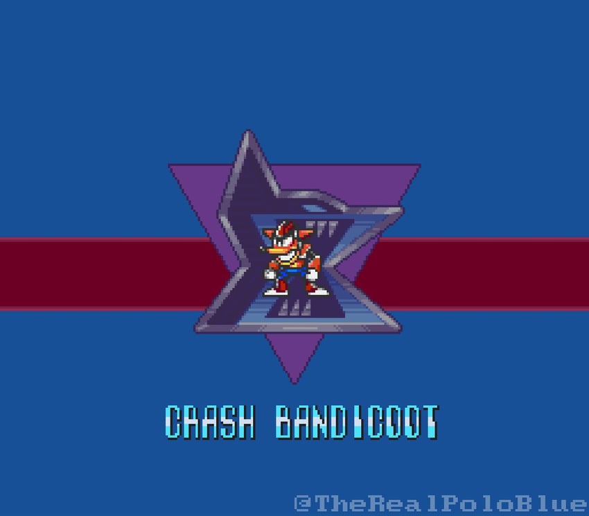 crash bandicoot (mega man and 2 more) drawn by therealpoloblue