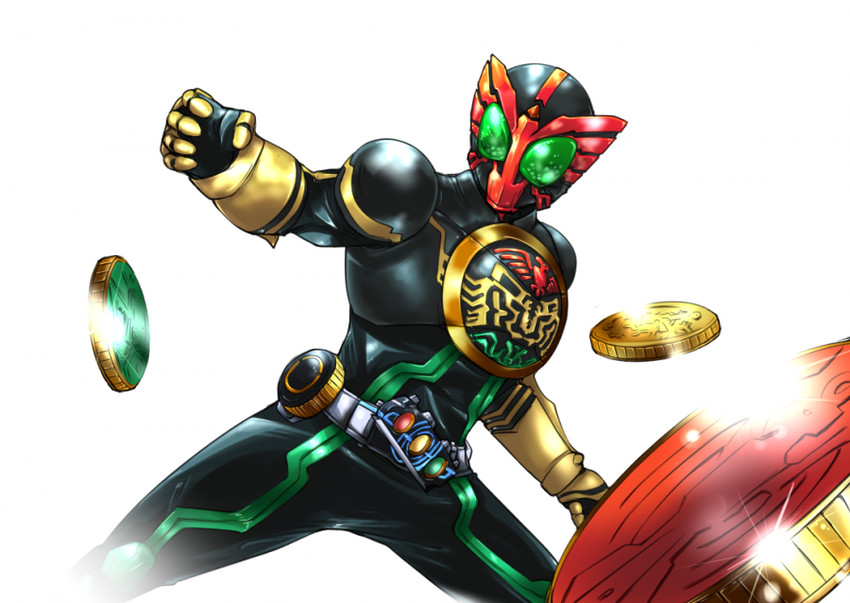 kamen rider ooo (kamen rider and 1 more) drawn by denji_(mugitomato)