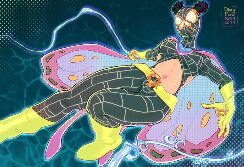 kujo jolyne (jojo no kimyou na bouken and 5 more) drawn by dirtyfox911911