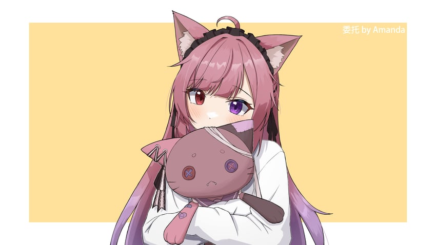 mikeneko and pon-chan (indie virtual youtuber) drawn by water_(pixiv_55477293)