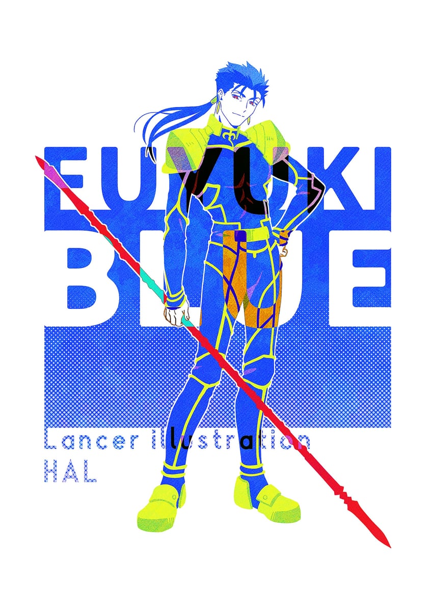 cu chulainn (fate and 1 more) drawn by hal_(haaaalhal)