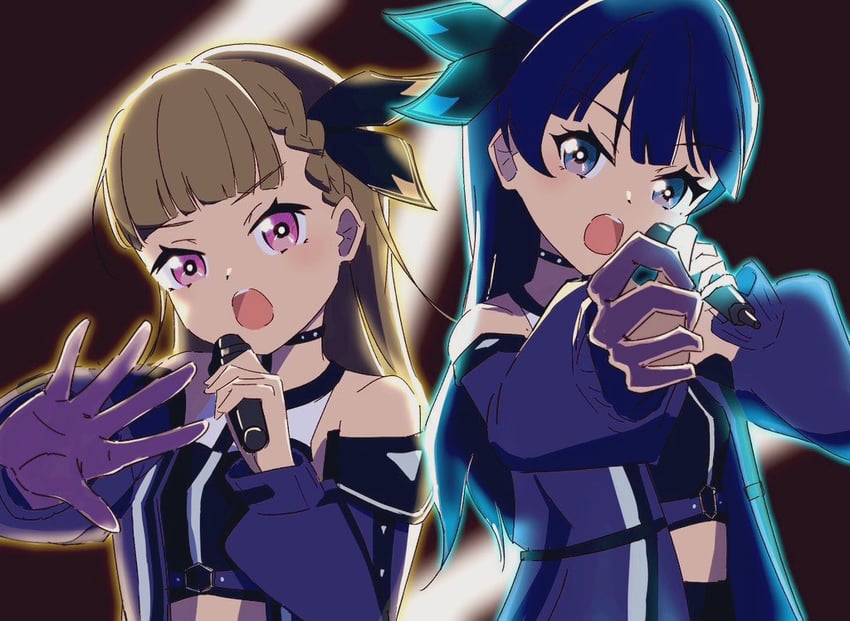 murano sayaka and kachimachi kosuzu (love live! and 1 more) drawn by misoshiru._(hss_llnl)
