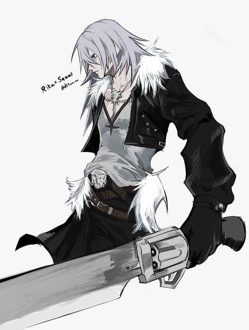 squall leonhart and riku (final fantasy and 2 more) drawn by d57vo_ov