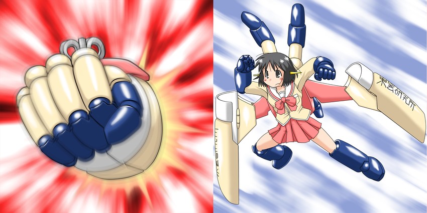 shinonome nano (nichijou and 3 more) drawn by gaketsu