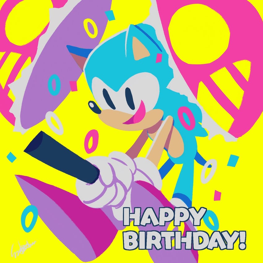 sonic the hedgehog and classic sonic (sonic and 1 more) drawn by syuon