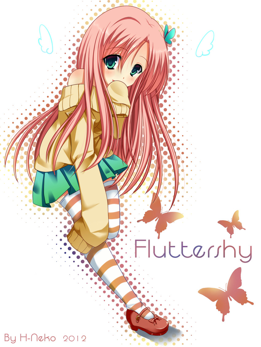 fluttershy (my little pony and 1 more) drawn by dollymochi