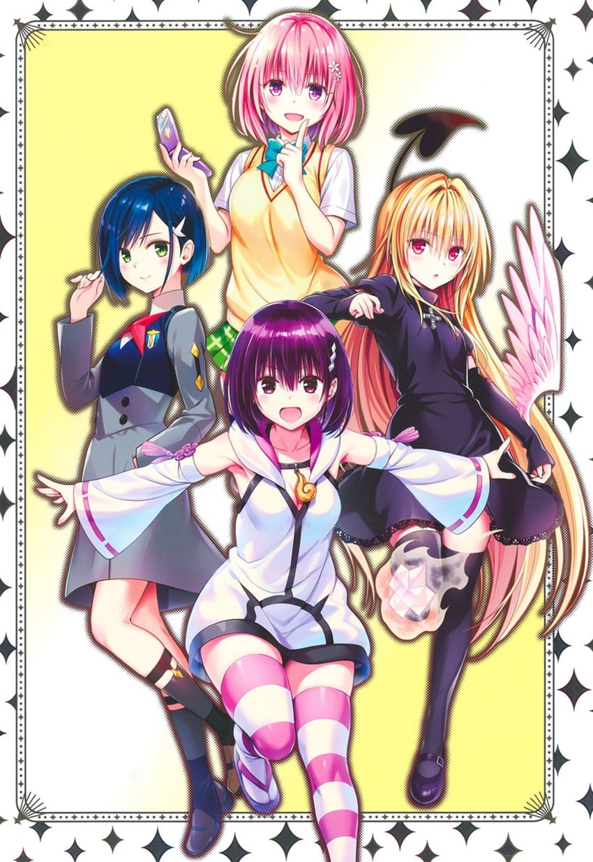 momo velia deviluke, ichigo, eve, and kanade suzu (to love-ru and 4 more) drawn by yabuki_kentarou