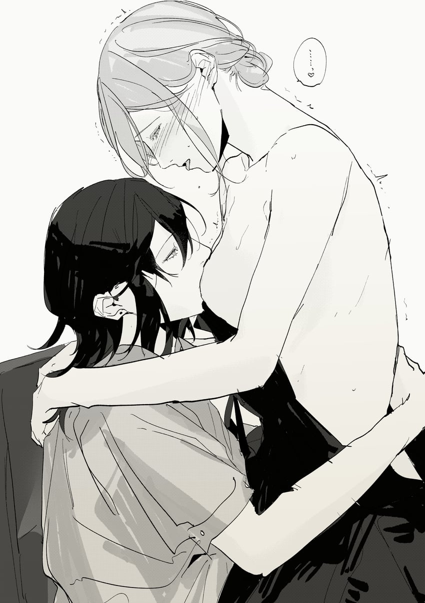 sara turner and ito shiori (original) drawn by shisa_co