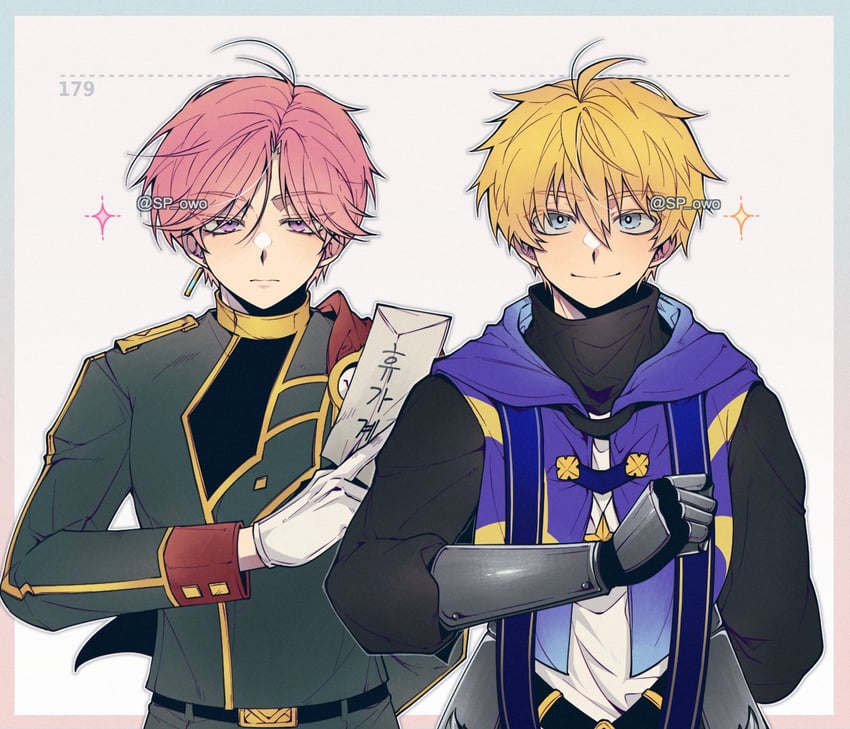joshua levinth and johan talede (lord of heroes) drawn by halloween_(owo)