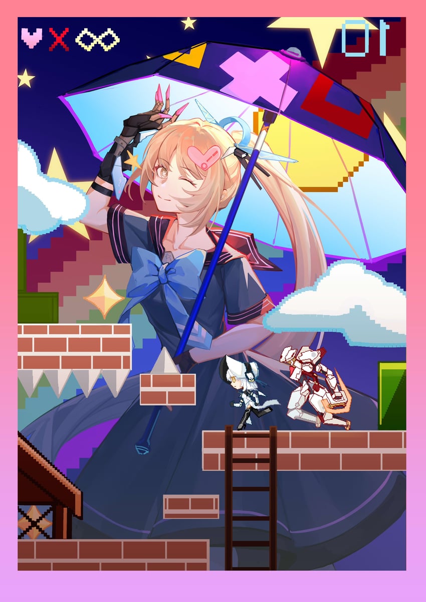 nanami, nanami: pulse, haicma, haicma: starveil, and trailblazer (punishing: gray raven) drawn by jiuniang_sanmixiang