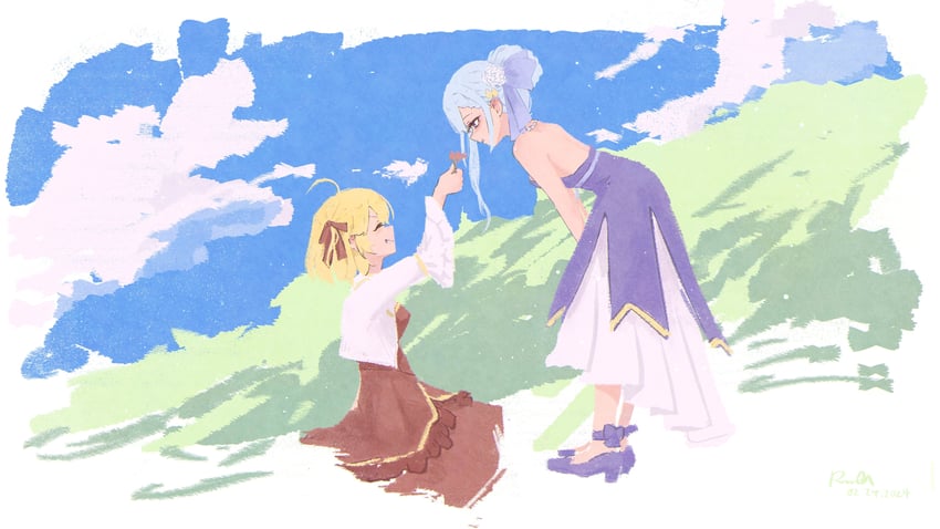 anisphia wynn palettia and euphyllia magenta (tensei oujo to tensai reijou no mahou kakumei) drawn by rnna