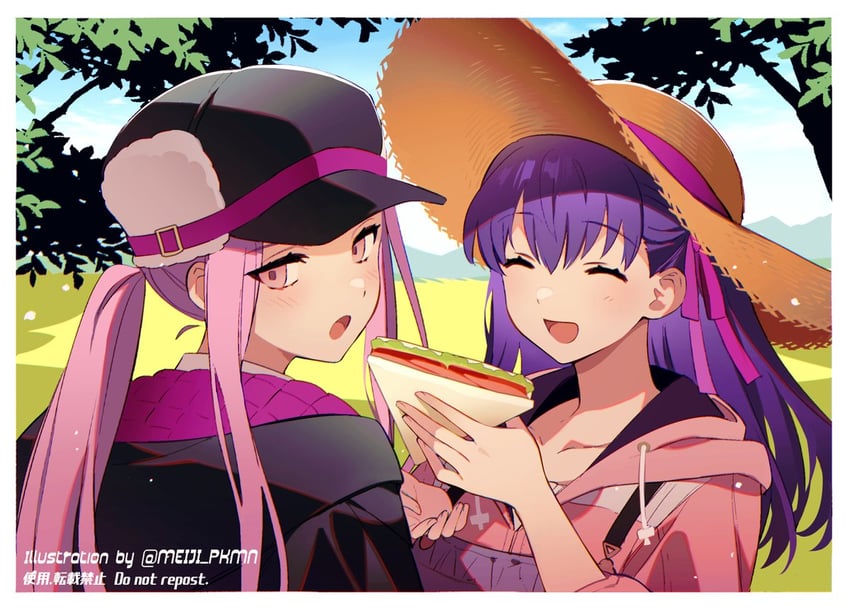 matou sakura, medusa, and sakura (fate and 1 more) drawn by meiji_ken