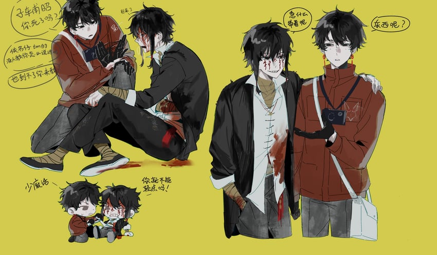 ziche fuzhao and li yuting (touqi guaitan) drawn by luogu
