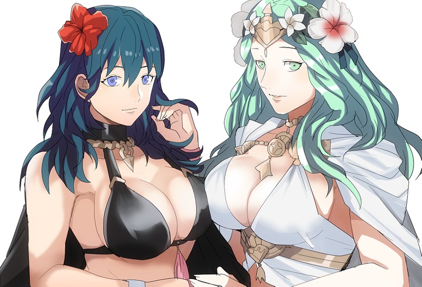 female byleth and rhea (fire emblem and 2 more) drawn by rem_(eyes_410)