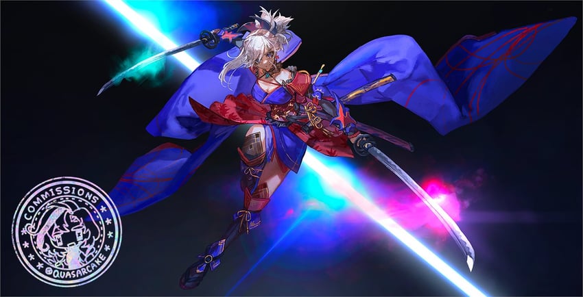 miyamoto musashi (fate and 1 more) drawn by quasarcake