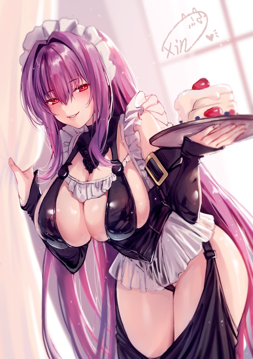scathach (fate and 1 more) drawn by obiwan