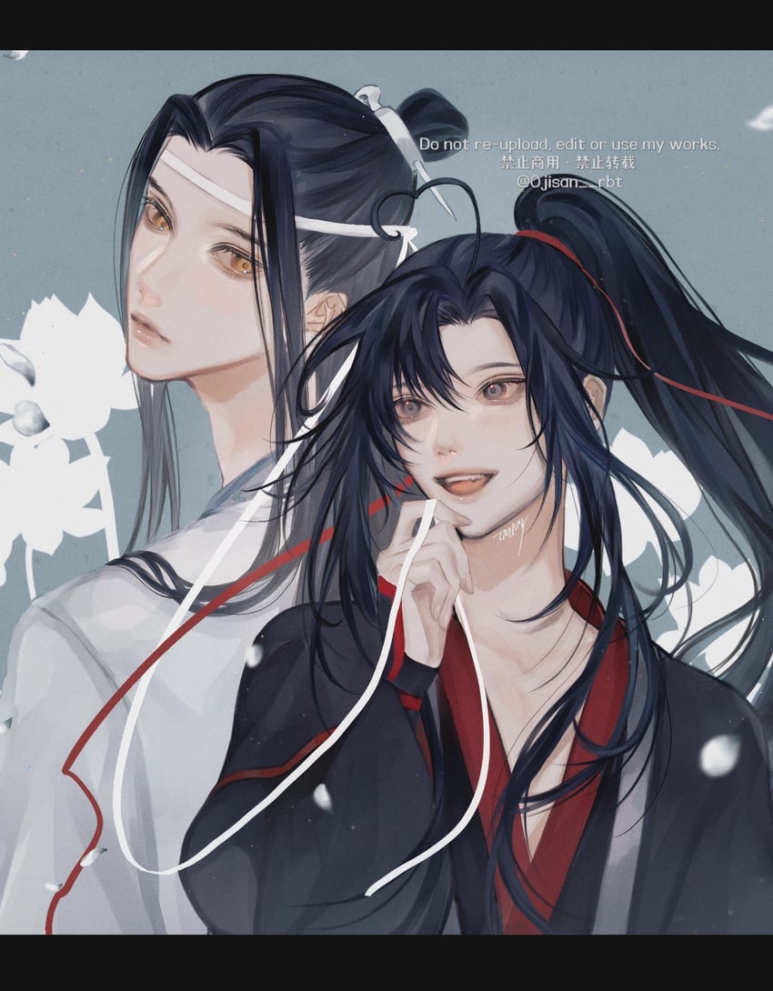 wei wuxian and lan wangji (modao zushi) drawn by ojisan_rbt