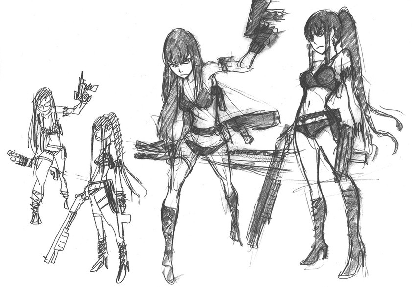 kiryuuin satsuki (kill la kill) drawn by imaishi_hiroyuki and sushio