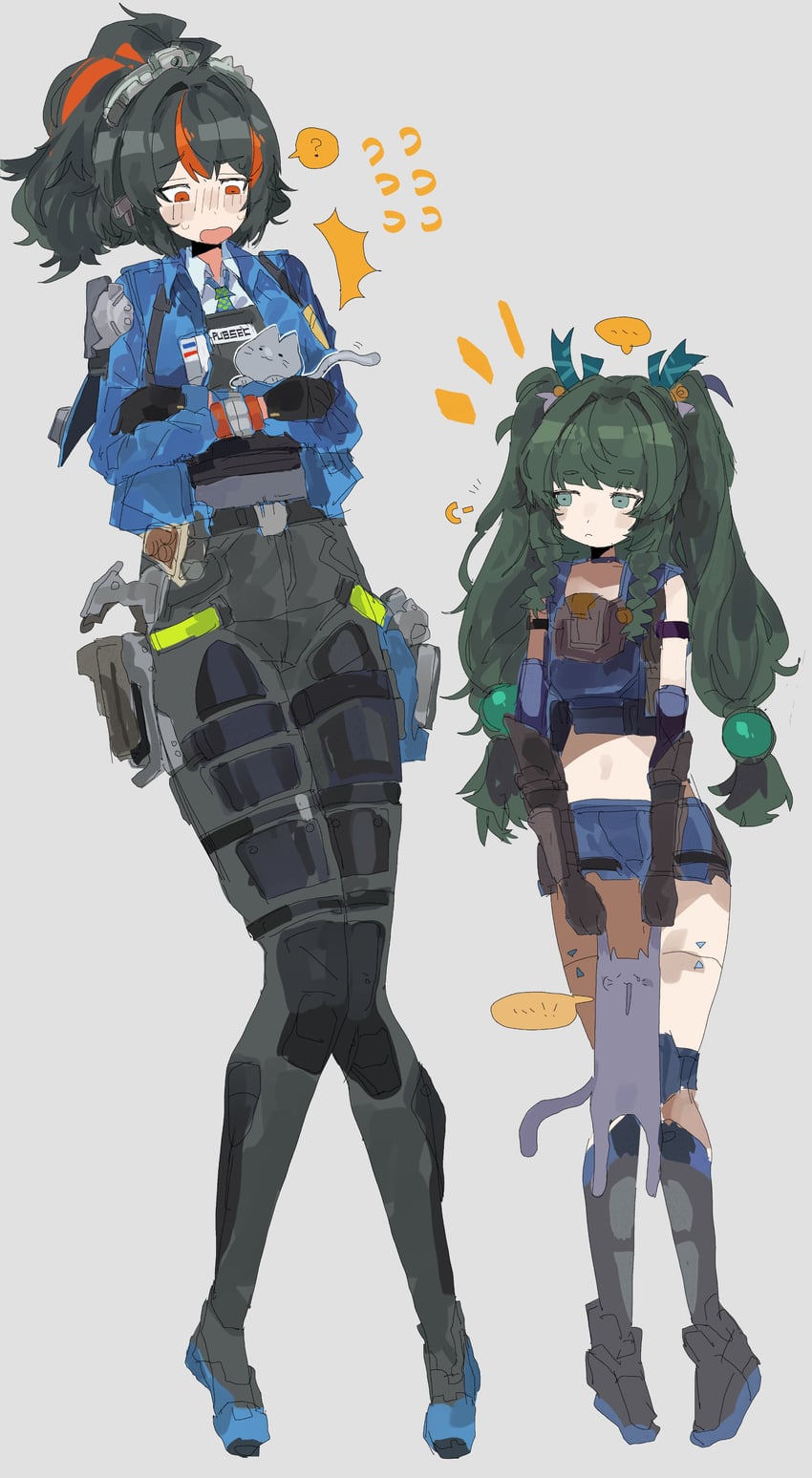zhu yuan and qingyi (zenless zone zero) drawn by odmised