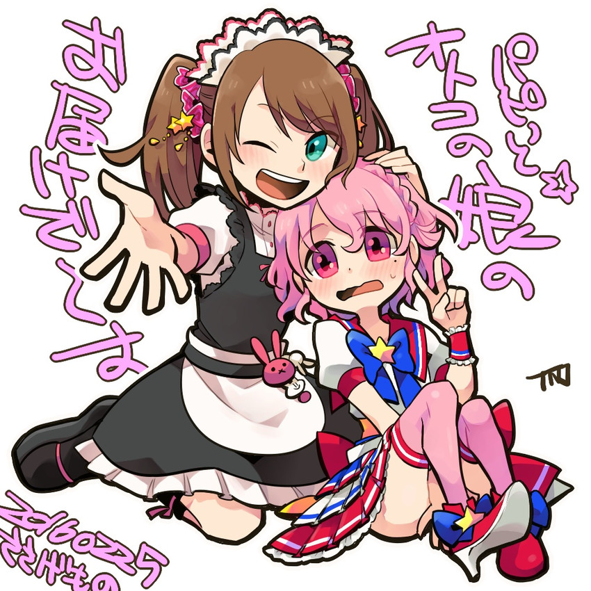 reona west and mizushima saki (idolmaster and 3 more) drawn by tsunoji