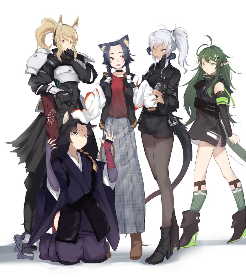 warrior of light, nearl, saga, and gavial (original and 3 more) drawn by kamatpit