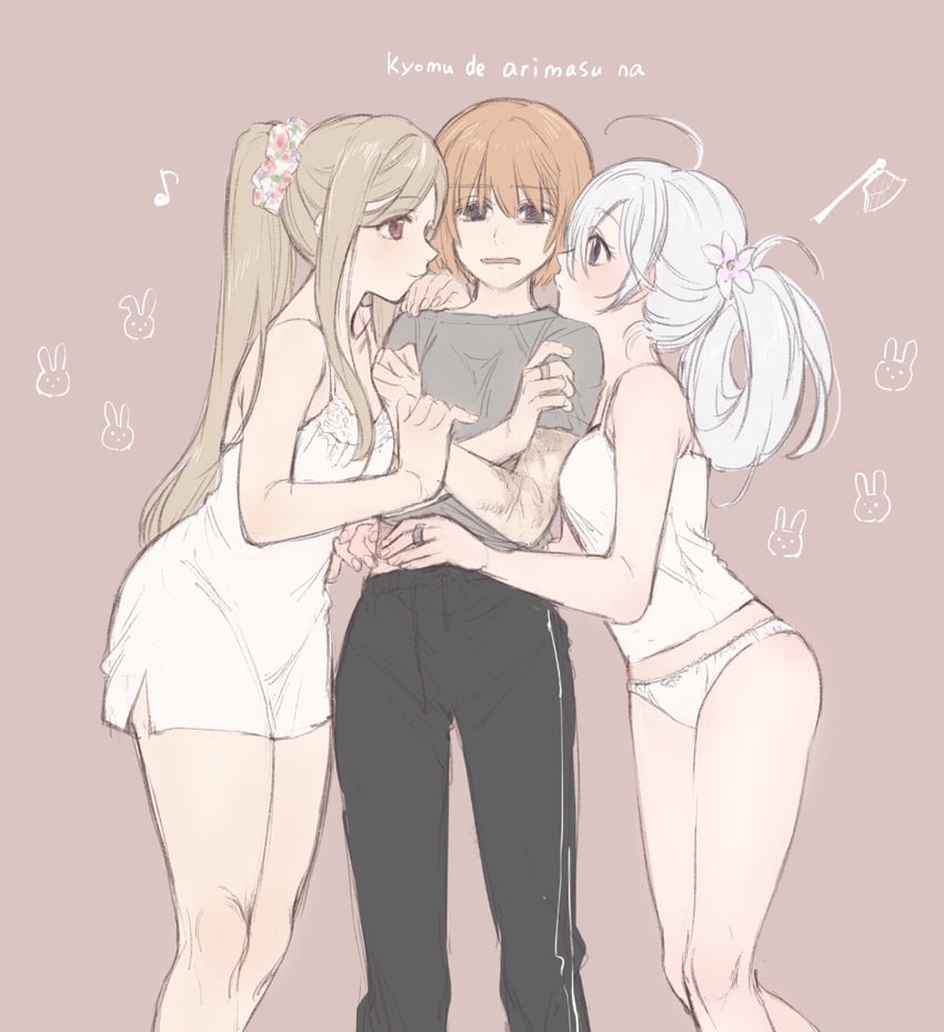 miura asahi, aoba chika, and kurusu alexandra (mahou shoujo madoka magica and 1 more) drawn by yukishiro_(hitsuji)