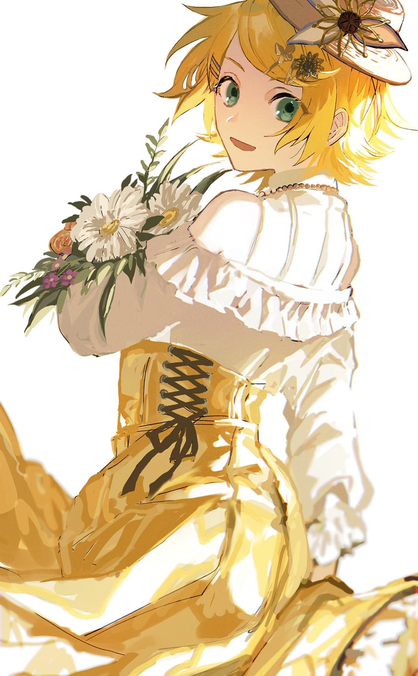 kagamine rin and vivid bad squad rin (vocaloid and 1 more) drawn by yadu_nadu