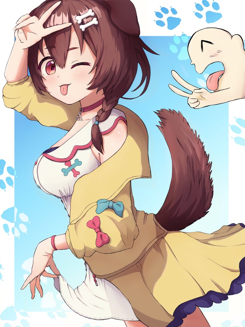 inugami korone and listener (hololive) drawn by mosi1222ss