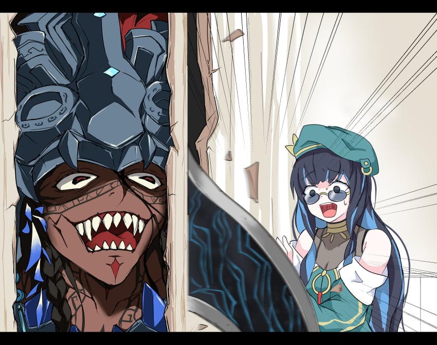tenochtitlan and camazotz (fate and 2 more) drawn by nick_(pix425)