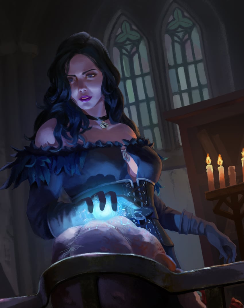 yennefer of vengerberg (the witcher and 1 more) drawn by amenda