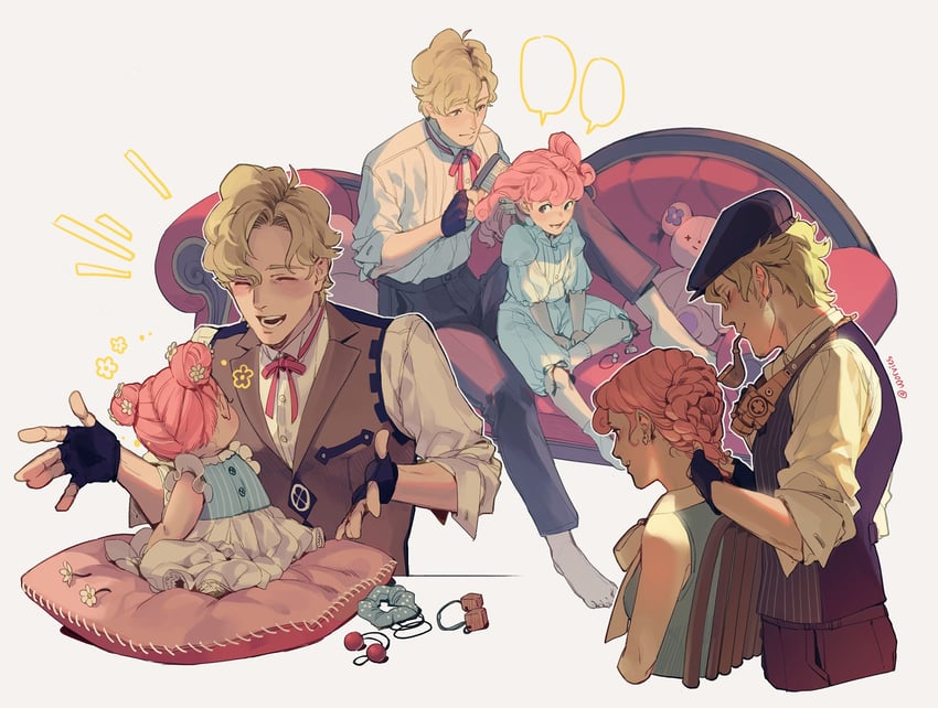 herlock sholmes and iris wilson (ace attorney and 1 more) drawn by worvies
