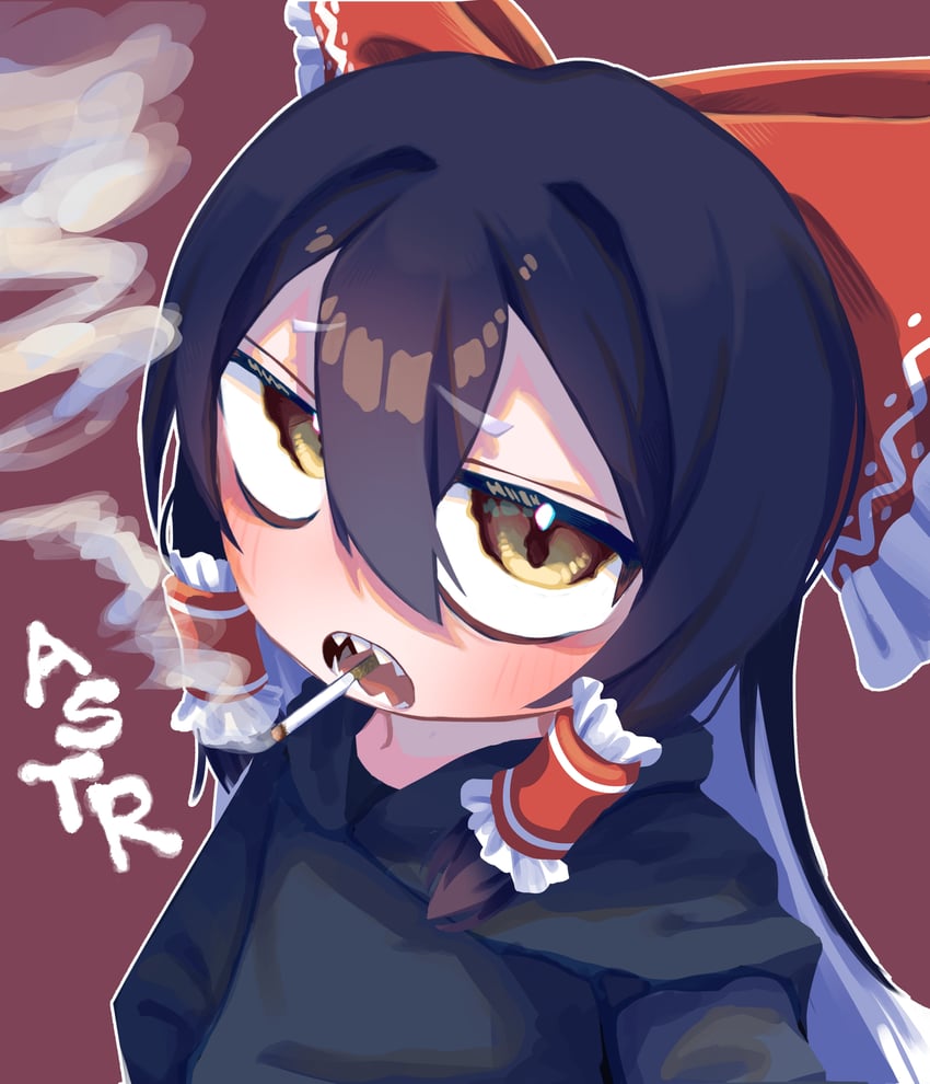 hakurei reimu and maru (touhou and 1 more) drawn by melanin_shikiso
