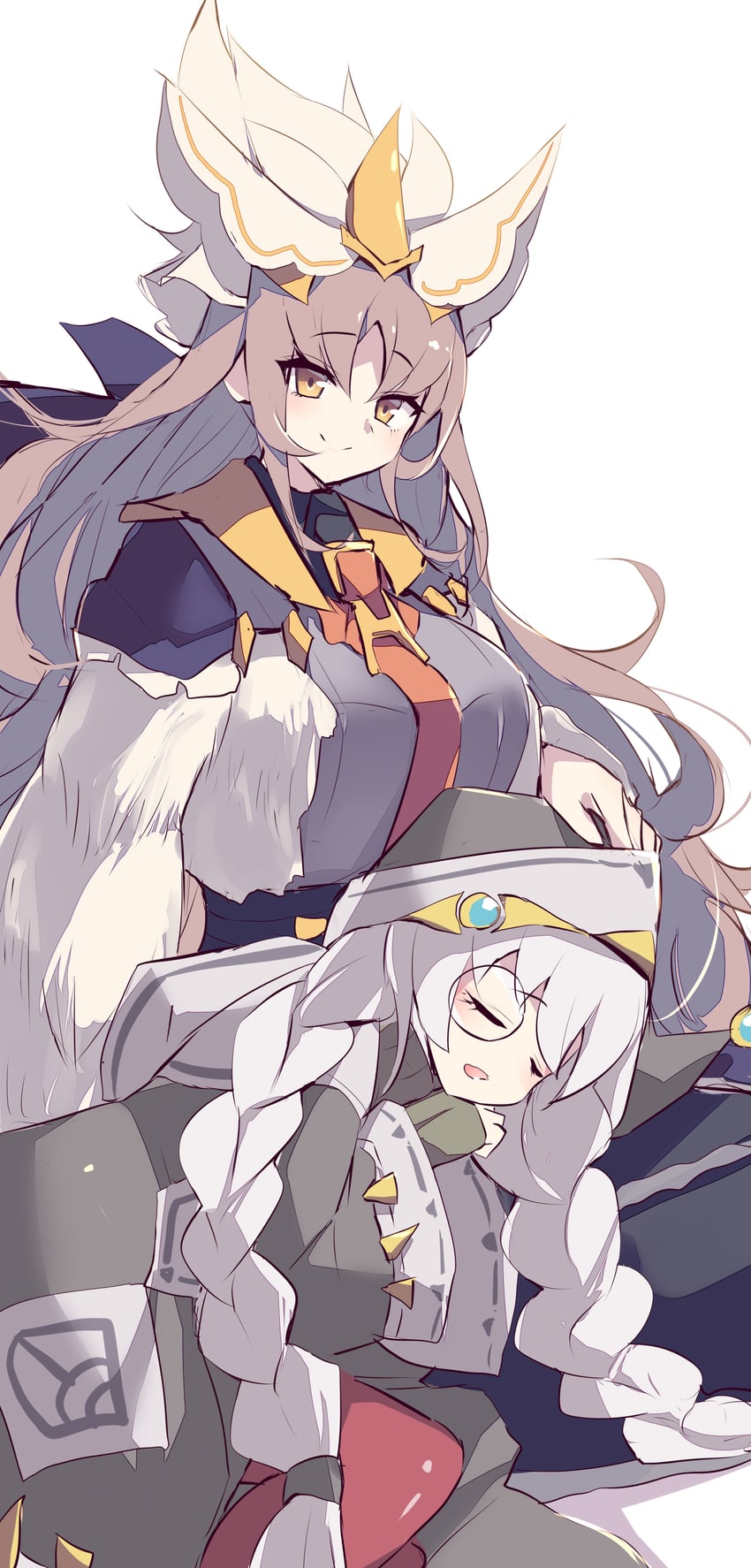 diabellstar the black witch, astellar of the white forest, and silvy of the white forest (yu-gi-oh!) drawn by kanzakietc