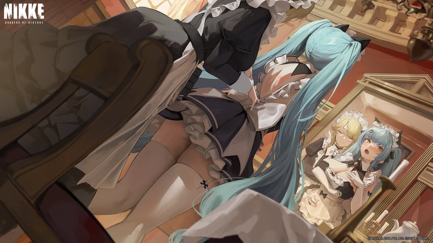 privaty and ade (goddess of victory: nikke) drawn by leviathan_(hikinito0902)