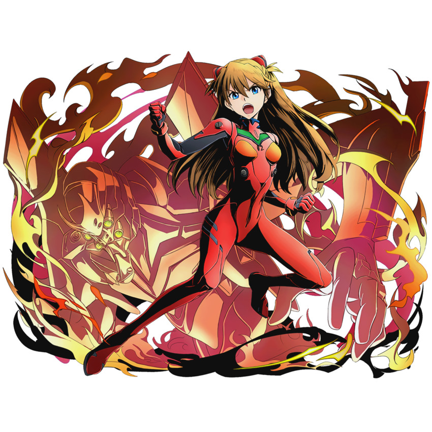 souryuu asuka langley and eva 02 (neon genesis evangelion and 1 more) drawn by ucmm
