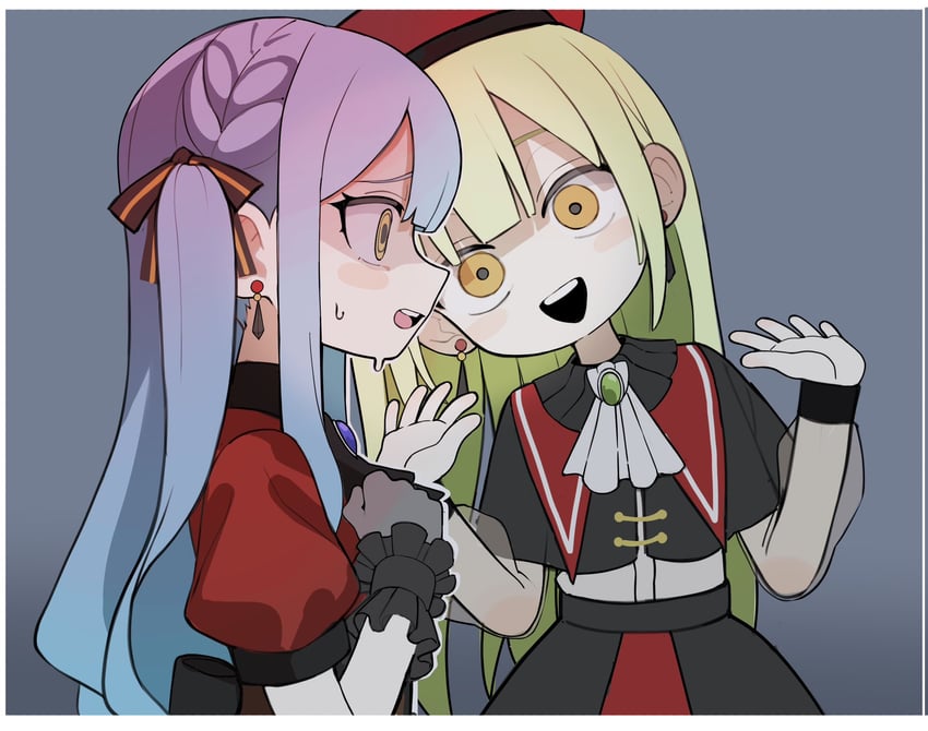 togawa sakiko, wakaba mutsumi, mortis, and oblivionis (bang dream! and 1 more) drawn by ruwo_benzen