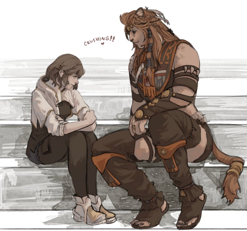 sphene and wuk lamat (final fantasy and 1 more) drawn by ukireii