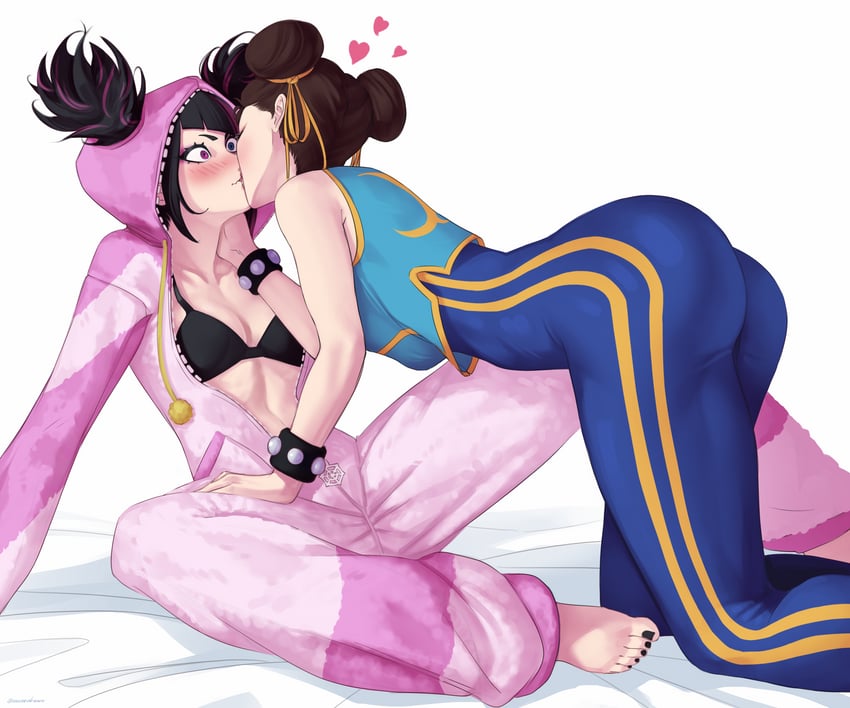 chun-li and han juri (street fighter and 2 more) drawn by eweedraws