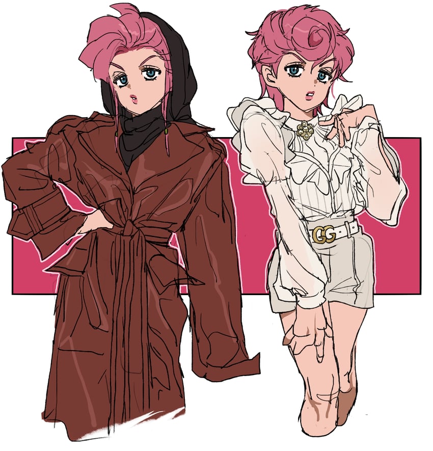 trish una (jojo no kimyou na bouken and 1 more) drawn by fu_r_y