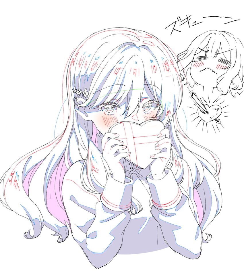 amaori renako and sena ajisai (watashi ga koibito ni nareru wake naijan murimuri!) drawn by ishii_hisao
