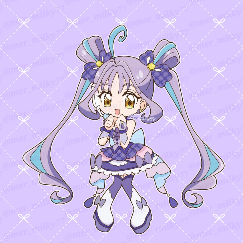 shigure kokoro and cure kyunkyun (precure and 1 more) drawn by meru_(mer_milky77)